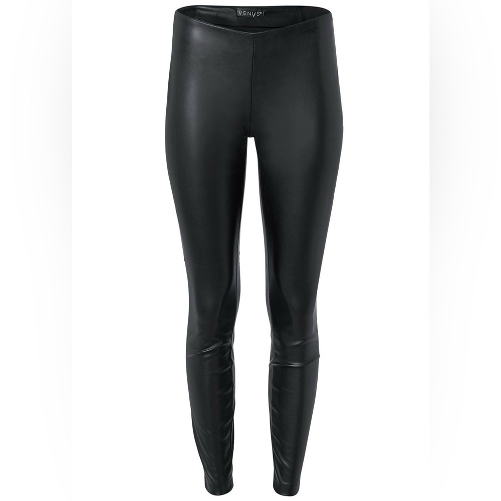 Venus Faux-Leather Leggings Black size 2
